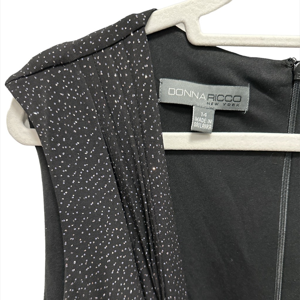 Jumpsuit | Black Sparkle | Donna Ricco New York - Size 14 - Picture 5 of 9